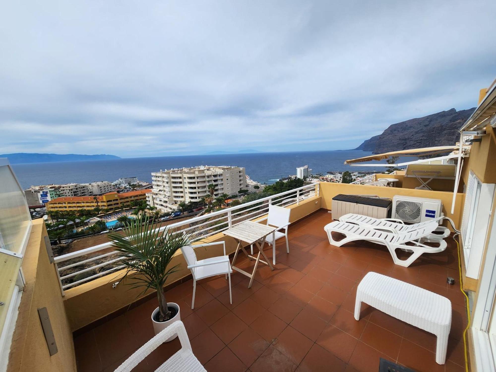 Los Gigantes,Huge Terrace,Sea View,Air Conditioning Apartment Puerto de Santiago  Bagian luar foto