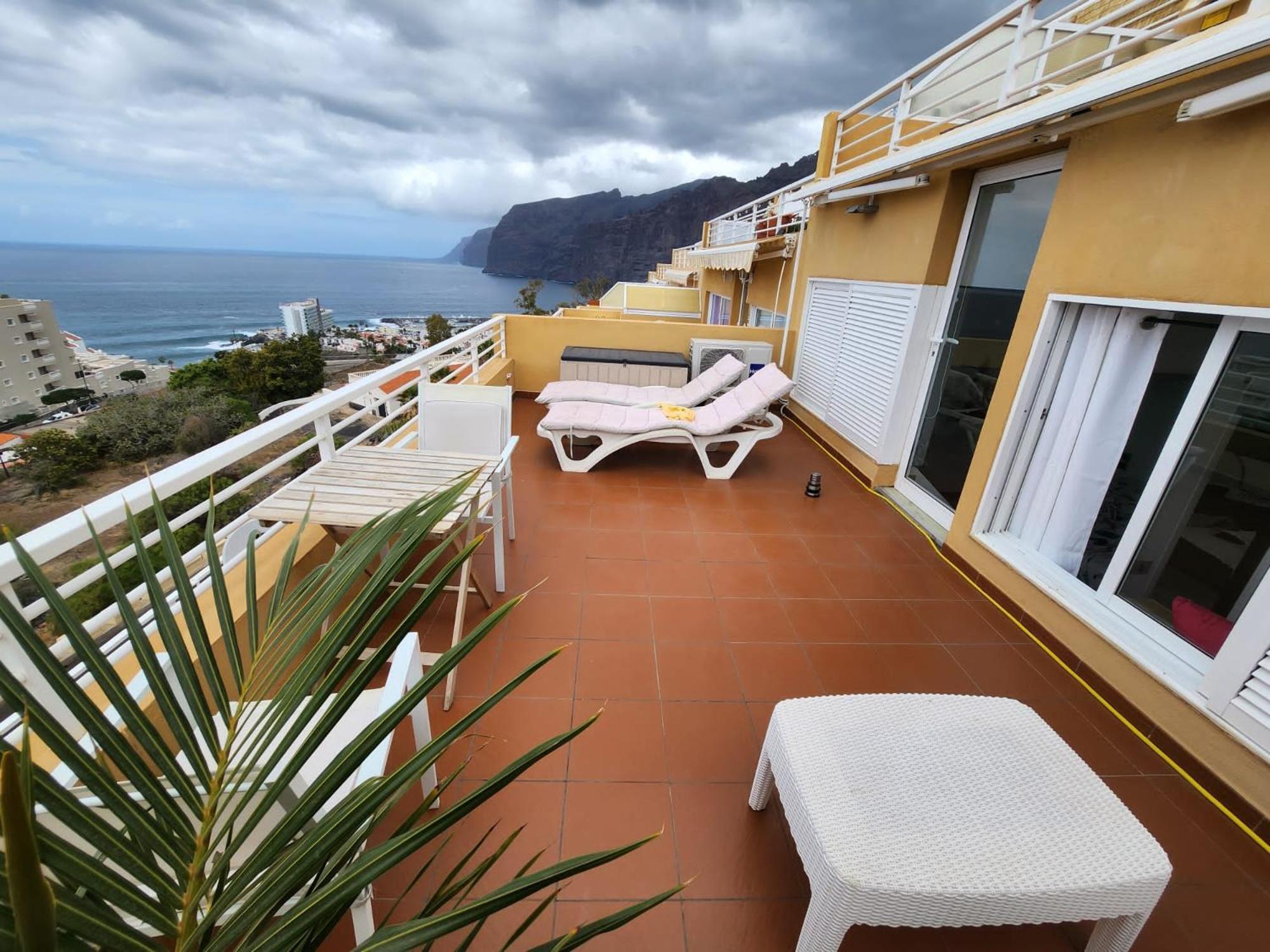 Los Gigantes,Huge Terrace,Sea View,Air Conditioning Apartment Puerto de Santiago  Bagian luar foto